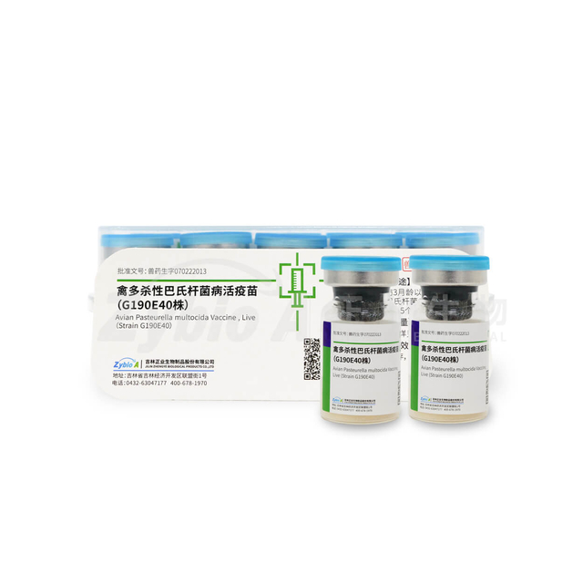 Avian Pasteurella multocida Vaccine, Live(StrainG190E40)
